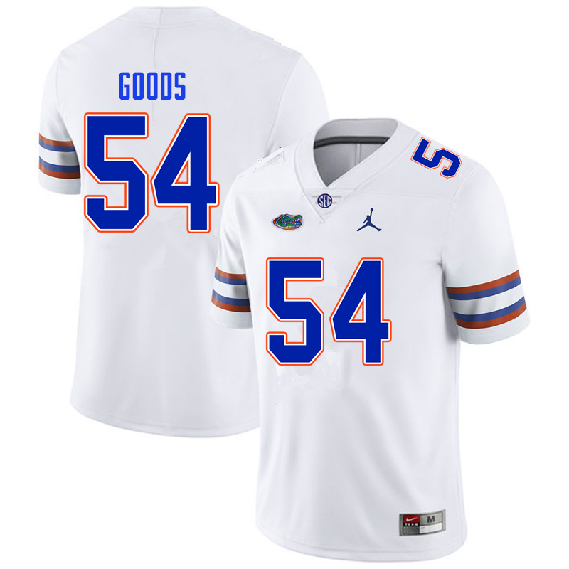 Men #54 Lamar Goods Florida Gators College Football Jerseys Sale-White